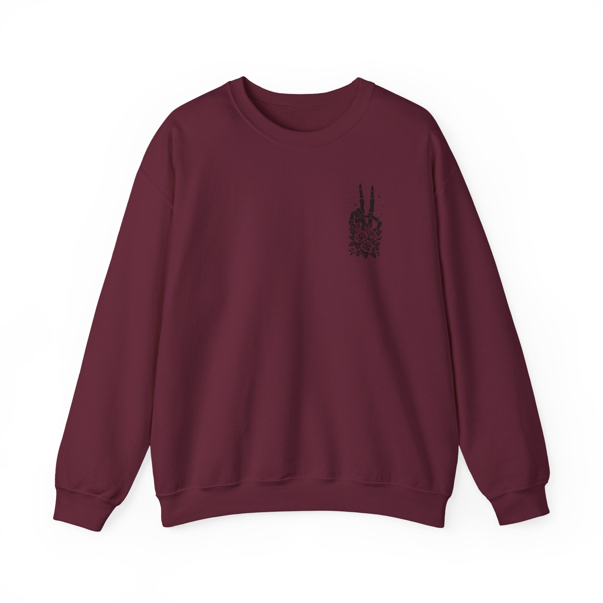 Crewneck Sweatshirt — "Expensive and Talks Back" Skeleton Graphic