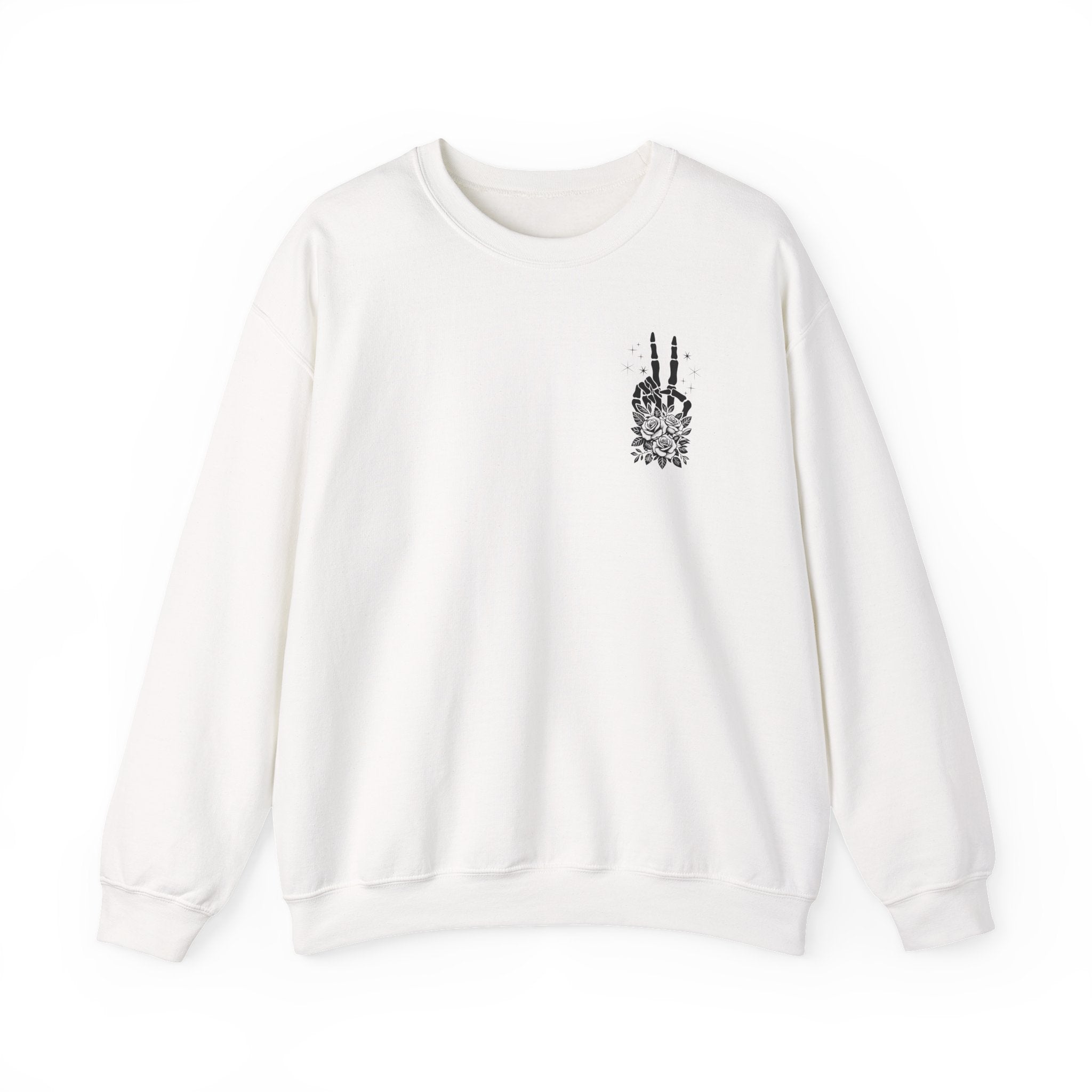 Crewneck Sweatshirt — "Expensive and Talks Back" Skeleton Graphic