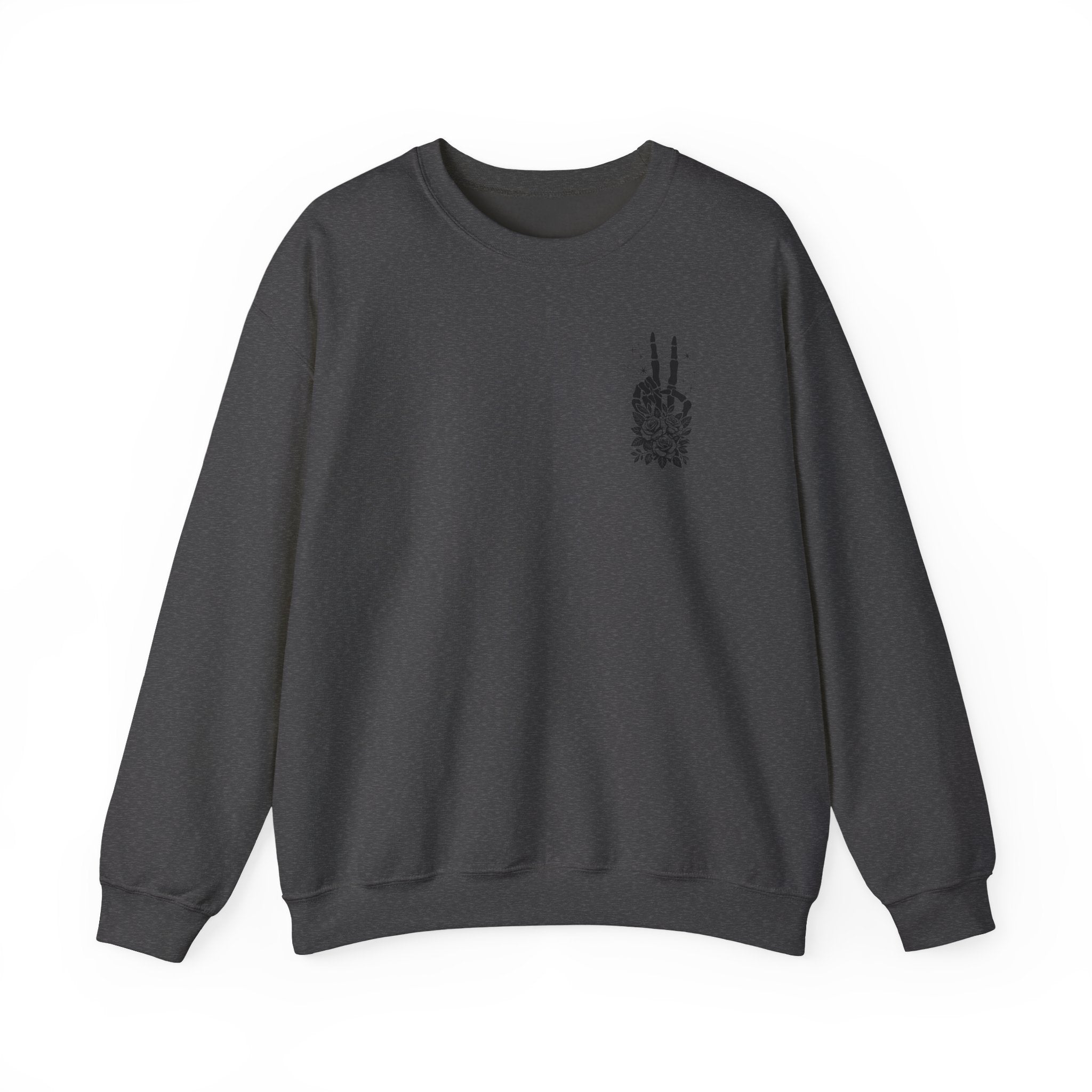 Crewneck Sweatshirt — "Expensive and Talks Back" Skeleton Graphic