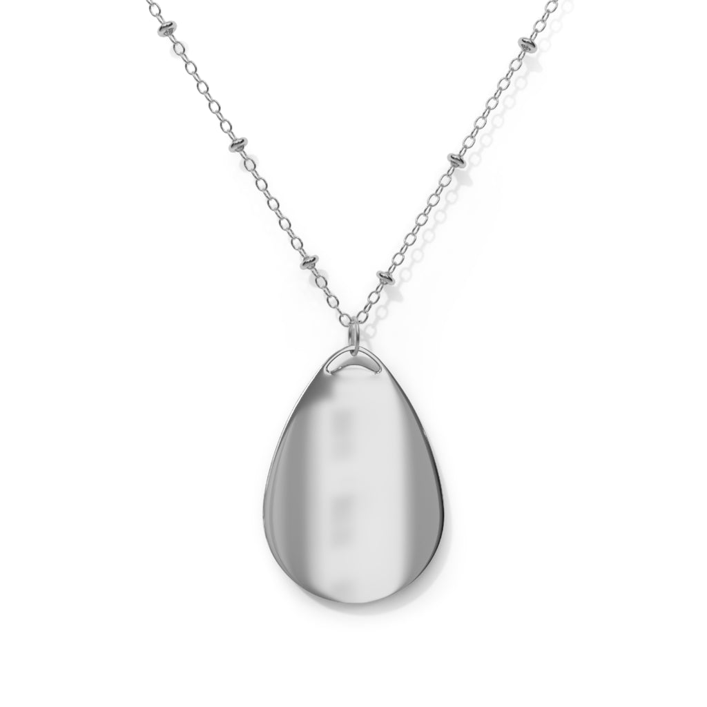 Western Cowboy Oval Necklace — Teardrop Horse Rider Pendant