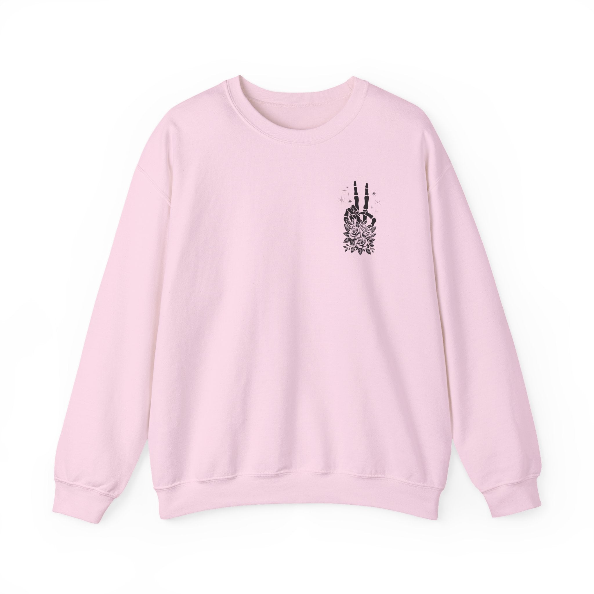 Crewneck Sweatshirt — "Expensive and Talks Back" Skeleton Graphic